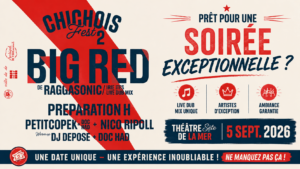 Chichois Fest 2026 : le grand retour au Théâtre de la Mer de Sète pour une édition XXL le 5 septembre à 20h00 !