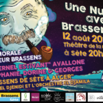 Une Nuit avec Brassens 2026 : le Théâtre de la Mer célèbre Georges Brassens dans un voyage musical entre Sète et la Méditerranée.